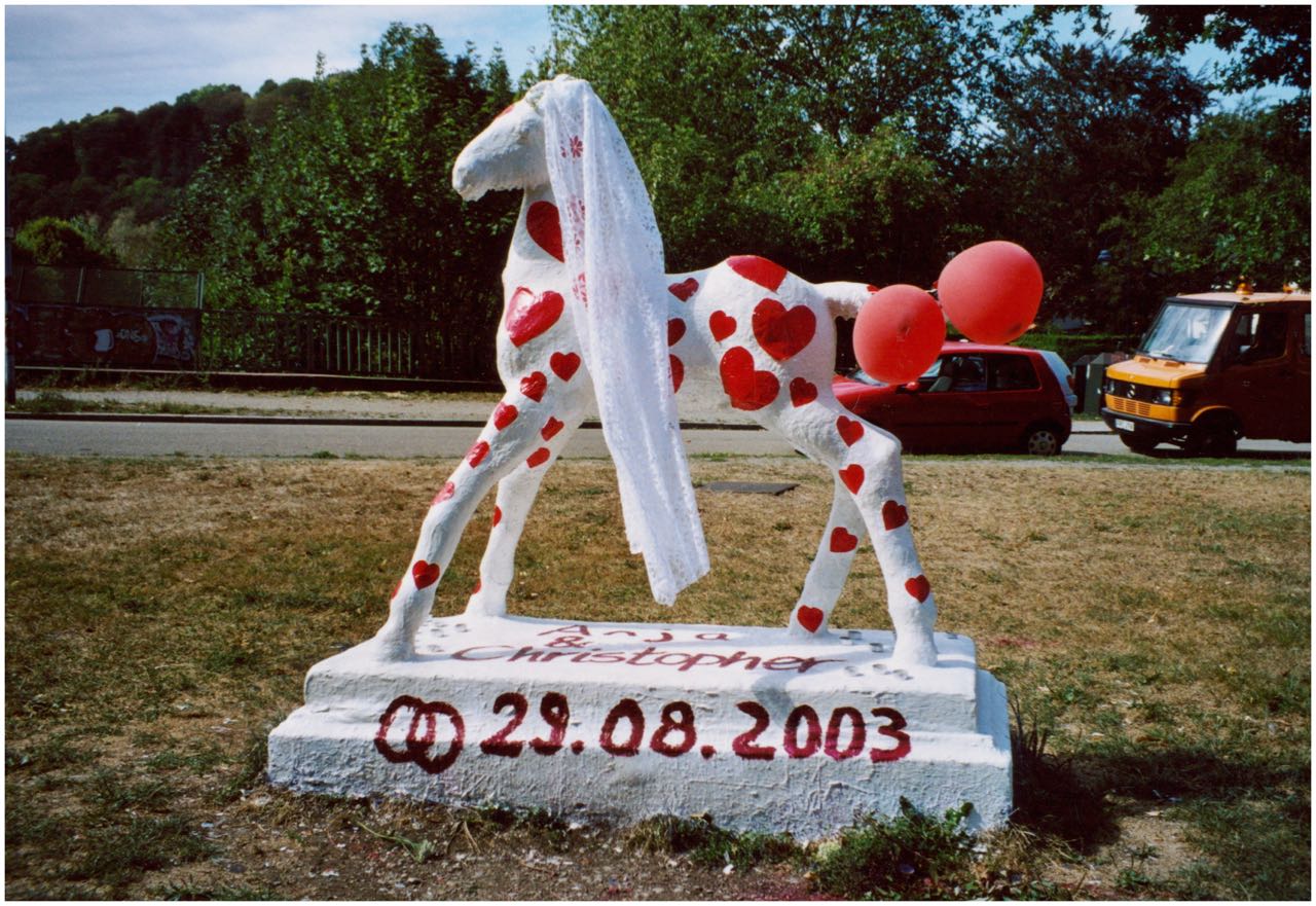 Holbein-Pferd als Hochzeitspferd am 23. August 2003